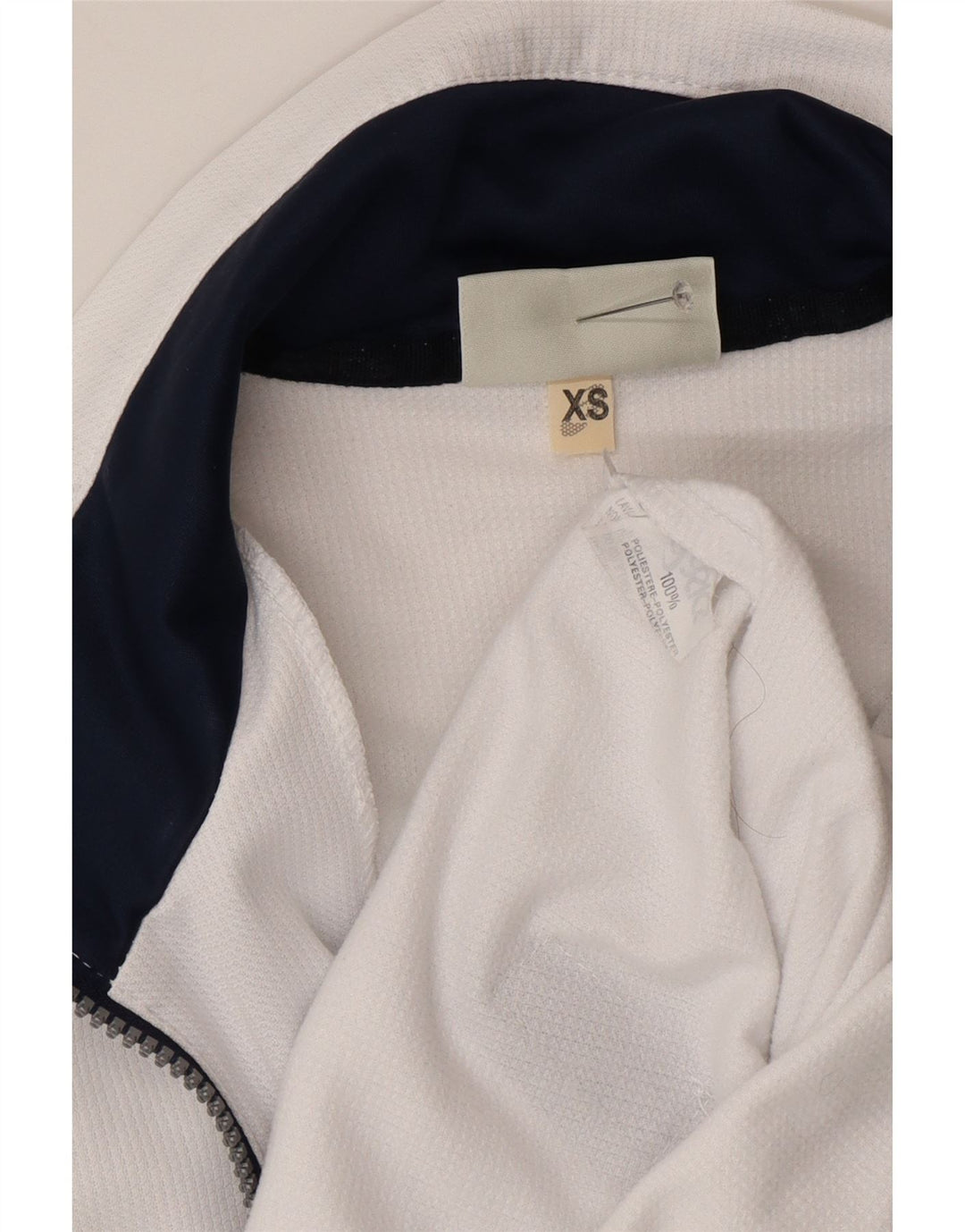 ASICS Mens Loose Fit Tracksuit Top Jacket XS Poliéster Branco