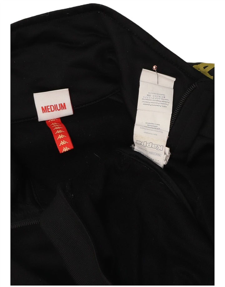 Kappa Mens Graphic Tracksuit Top Jacket Médio Preto Poliéster