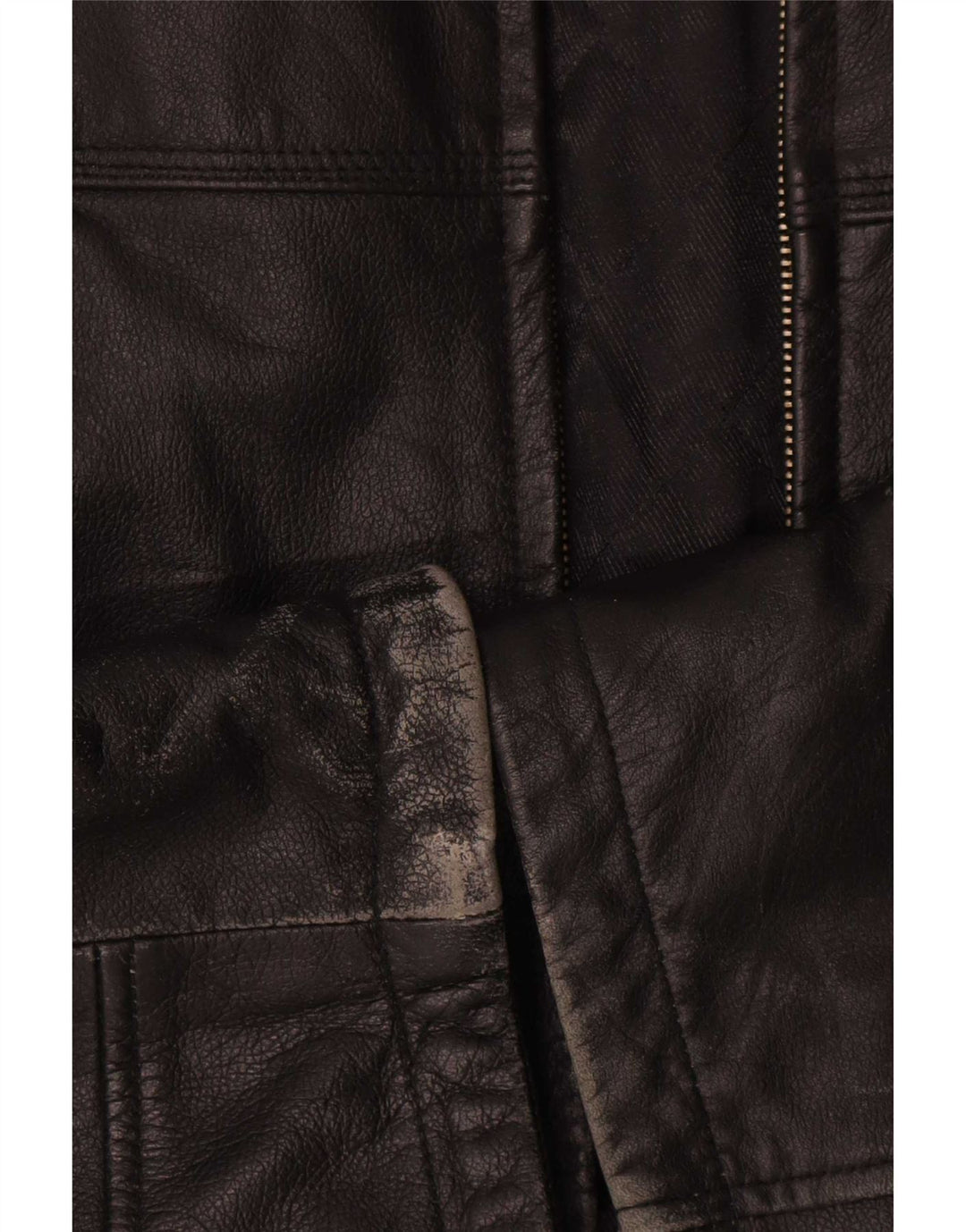 Jaqueta de couro masculina vintage IT 54 XL preta