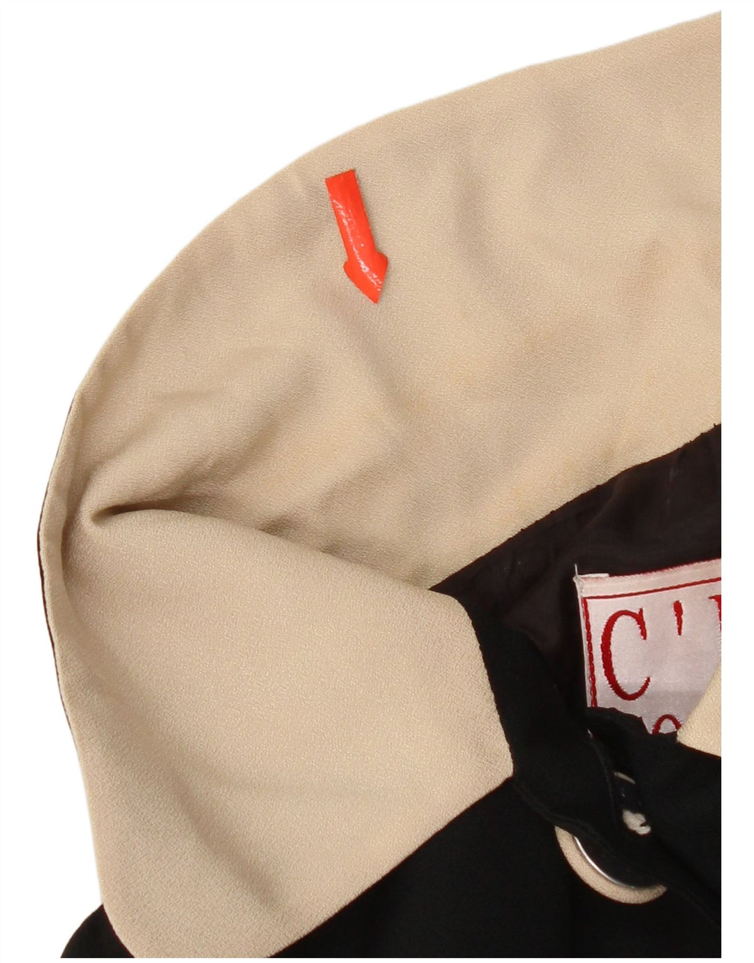 Jaqueta blazer feminina vintage de manga curta Reino Unido 12 bloco colorido preto médio