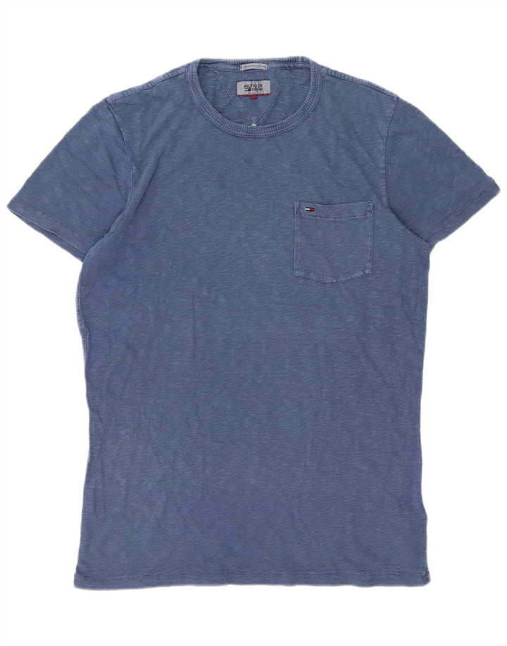 Tommy Hilfiger Camiseta masculina grande algodão azul