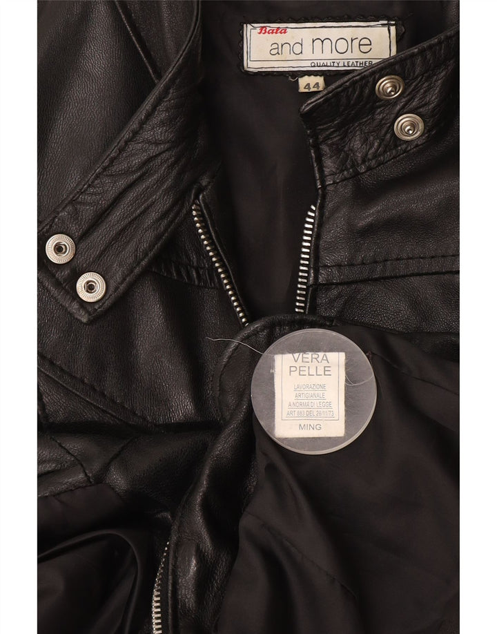 Jaqueta de couro feminina Bata and More IT 44 couro preto médio