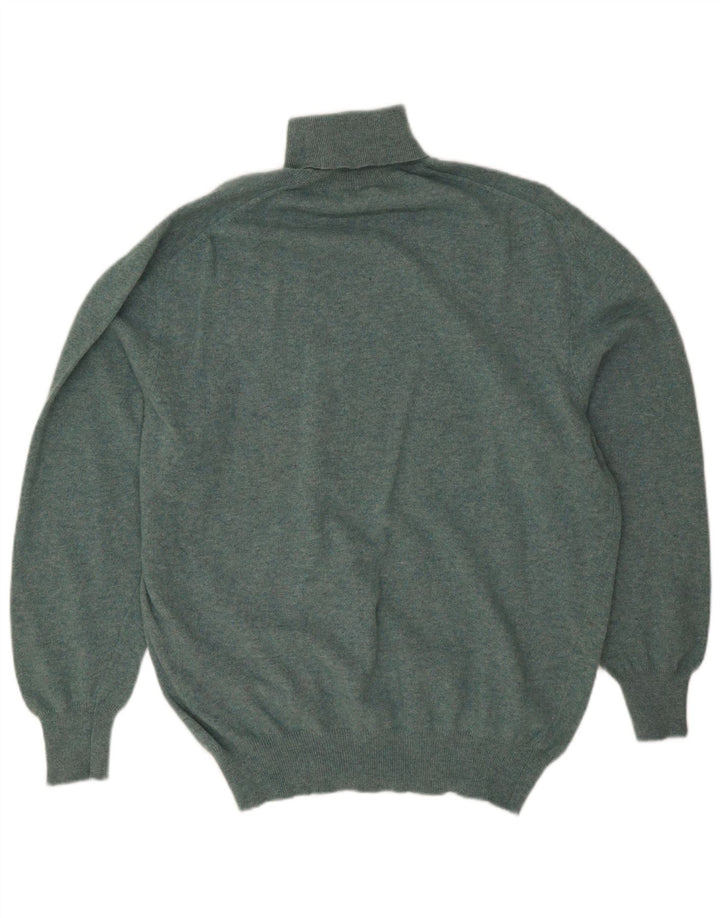 Suéter masculino vintage com gola redonda grande verde