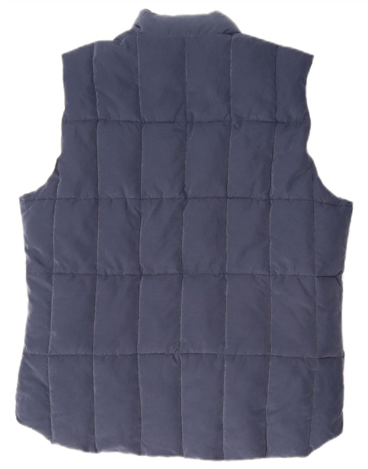 Colete acolchoado reversível feminino Puffa UK 16 grande poliéster azul