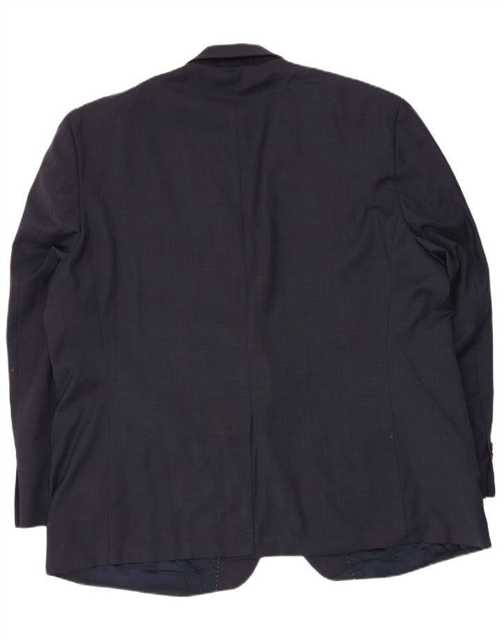 Jaqueta blazer masculina Chaps com 2 botões IT 50 grande lã azul marinho