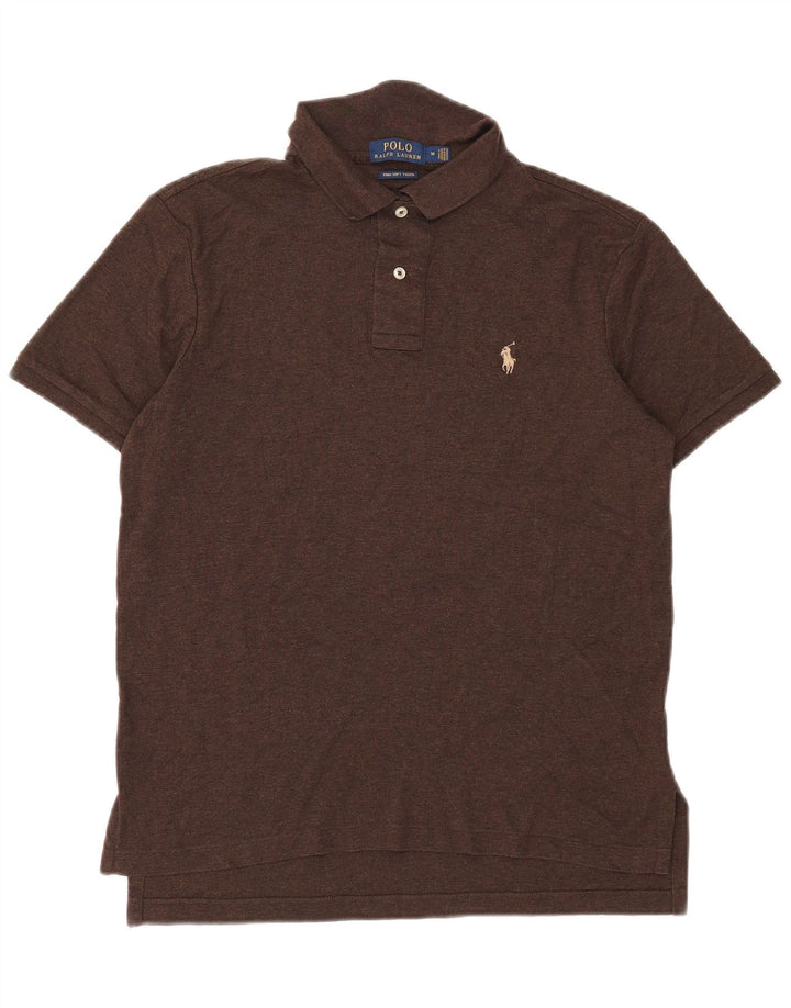 Camisa polo masculina Polo Ralph Lauren marrom médio