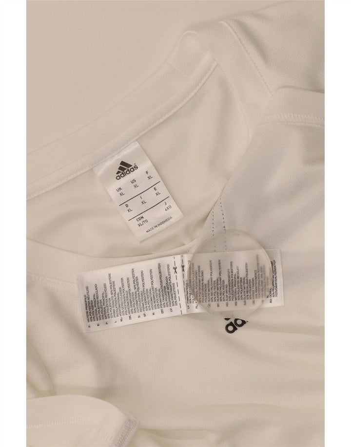 Adidas Mens Climalite Camiseta Top XL Branco Poliéster