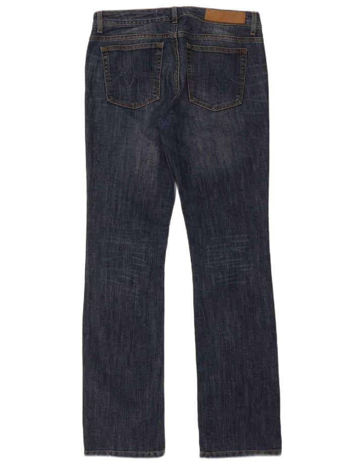 Calça jeans feminina Zara Bootcut EU 42 grande W32 L32 azul marinho algodão