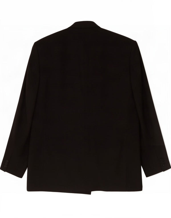 Jaqueta Blazer masculina de peito duplo Marks & Spencer Reino Unido 46 XL Lã cinza
