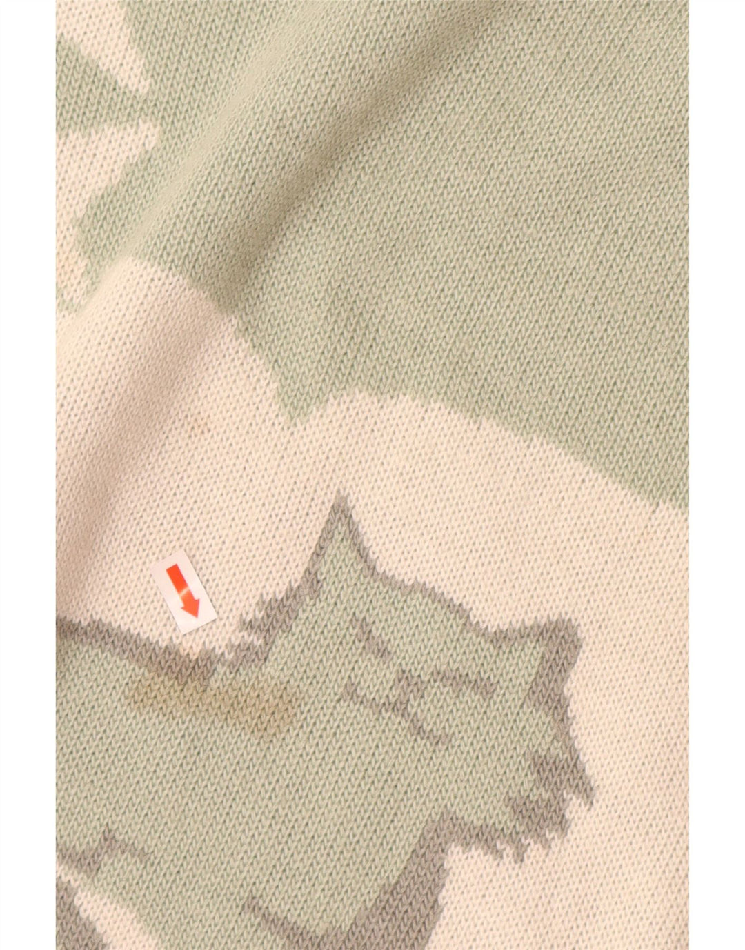 Suéter feminino VINTAGE com gola tartaruga Reino Unido 16 grande estampa animal verde