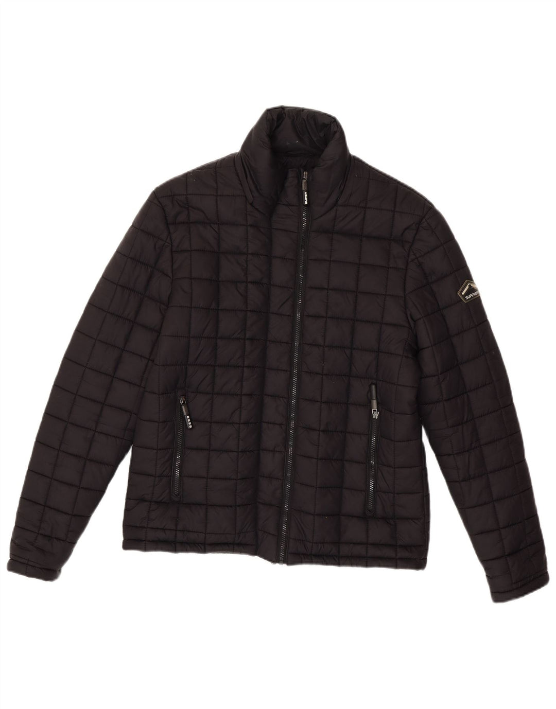 Jaqueta acolchoada masculina Superdry UK 40 grande nylon preto