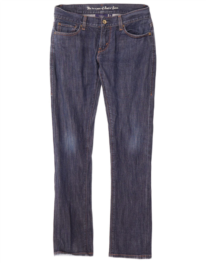 Calça jeans feminina Levi's Tilted Straight US 4 pequena W27 L30 azul algodão