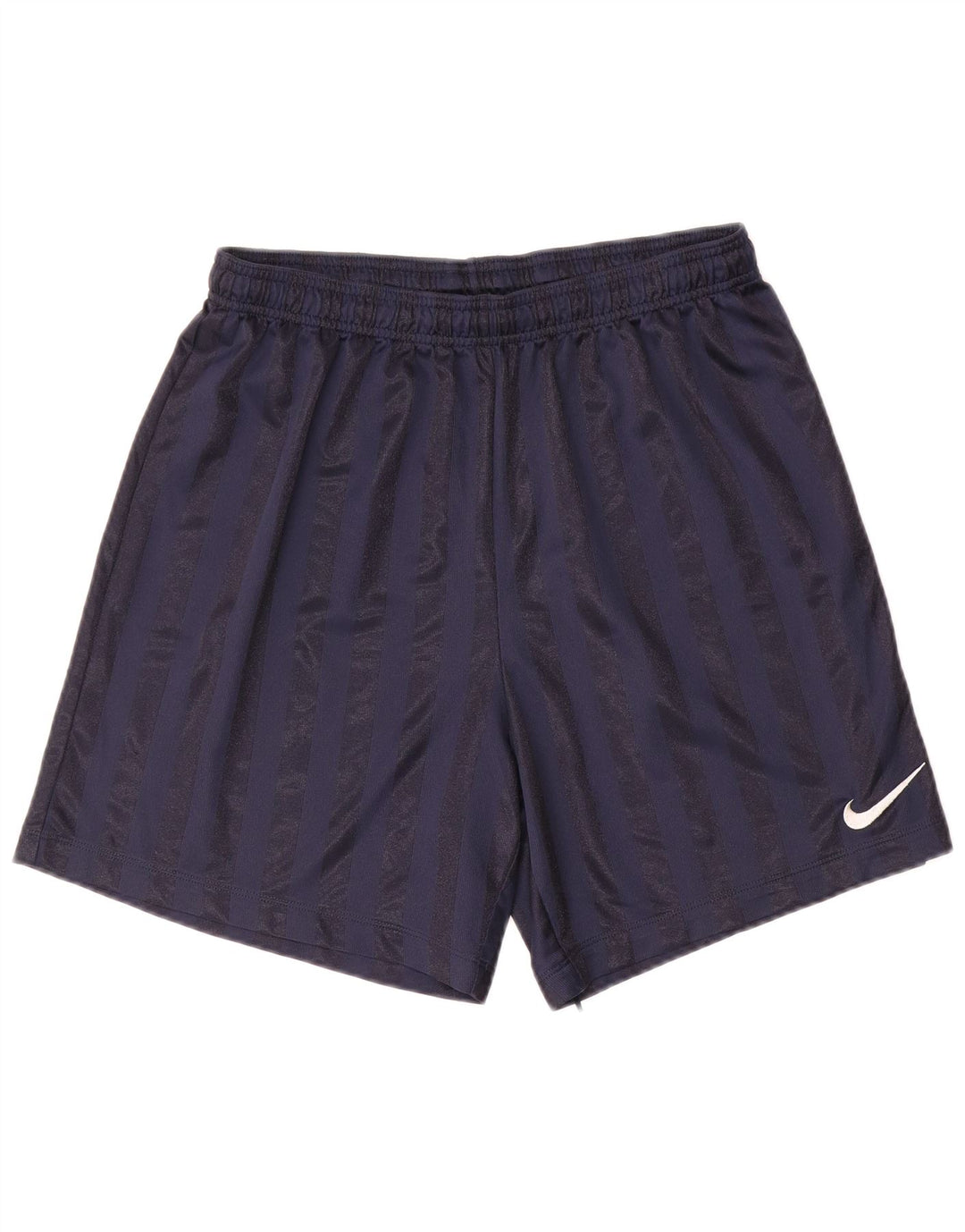 Shorts esportivos masculinos Nike grandes listrados azuis marinhos