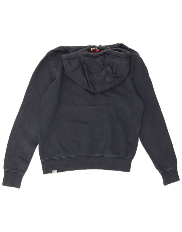 Suéter com capuz gráfico masculino The North Face pequeno algodão azul marinho