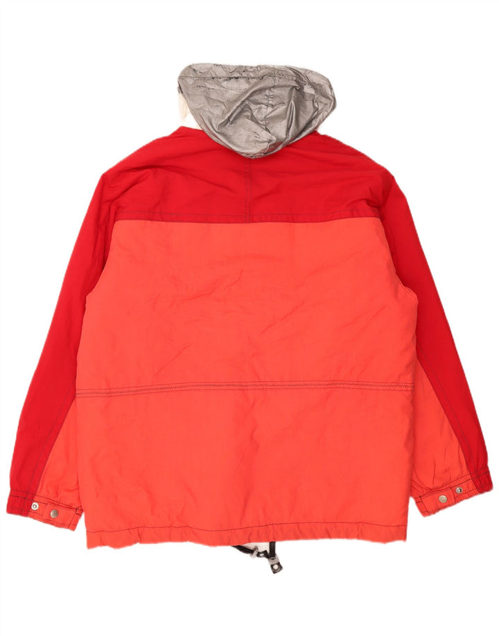 Jaqueta de esqui superdimensionada com capuz feminino Dubin IT 44 Medium Red Colourblock