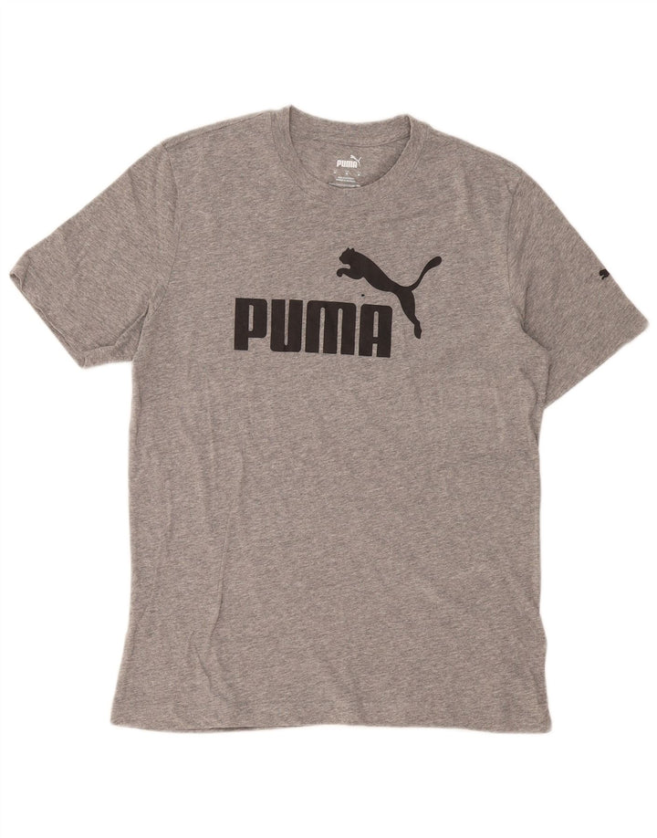 Camiseta masculina Puma Graphic Top cinza médio algodão