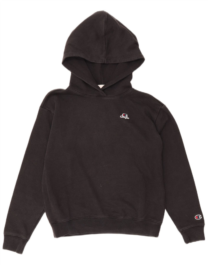 CHAMPION Suéter feminino com capuz oversized UK 6 XS algodão preto