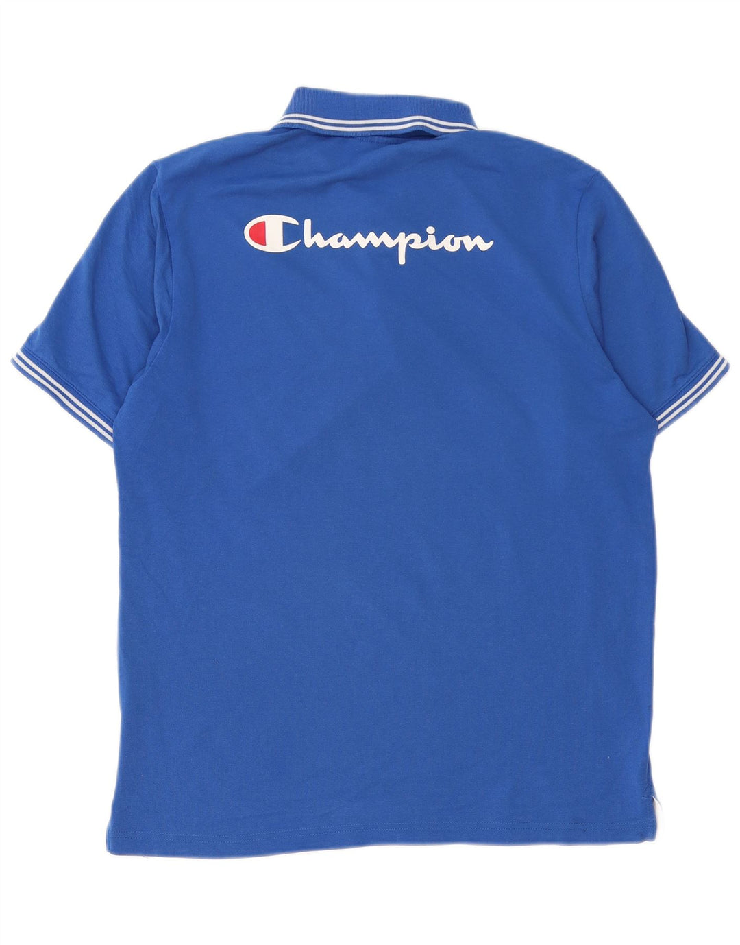 Camisa pólo gráfica masculina Champion grande azul