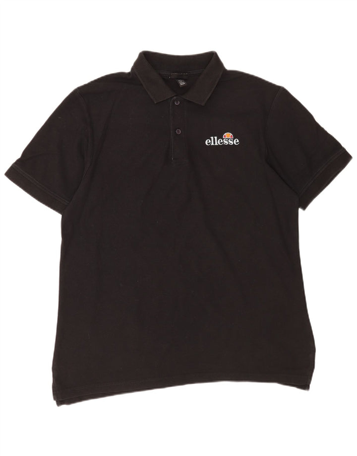 Camisa polo masculina Ellesse grande algodão preto