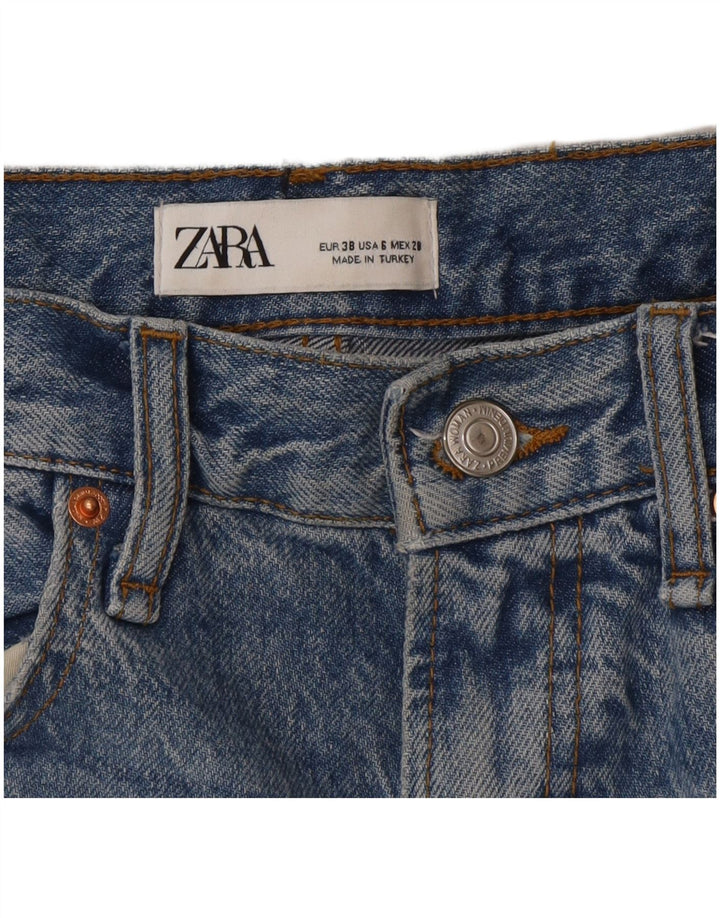 Zara Jeans Slim Feminino EU 38 Pequeno W28 L28 Azul Algodão
