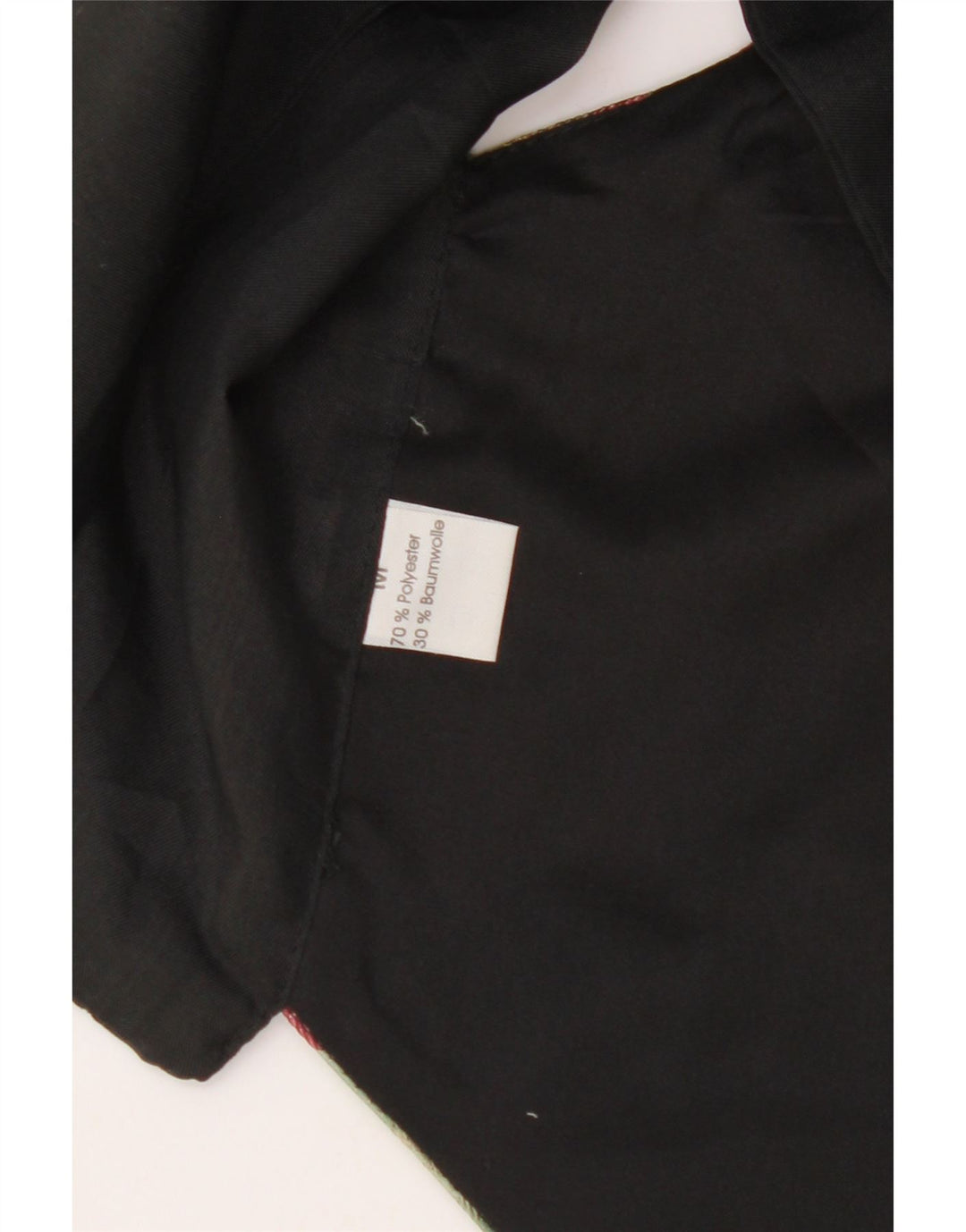 Colete feminino VINTAGE UK 14 poliéster floral preto médio