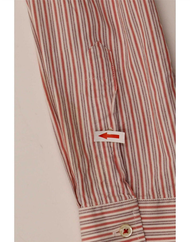 Camisa masculina Jack Wills pequena listrada vermelha de algodão