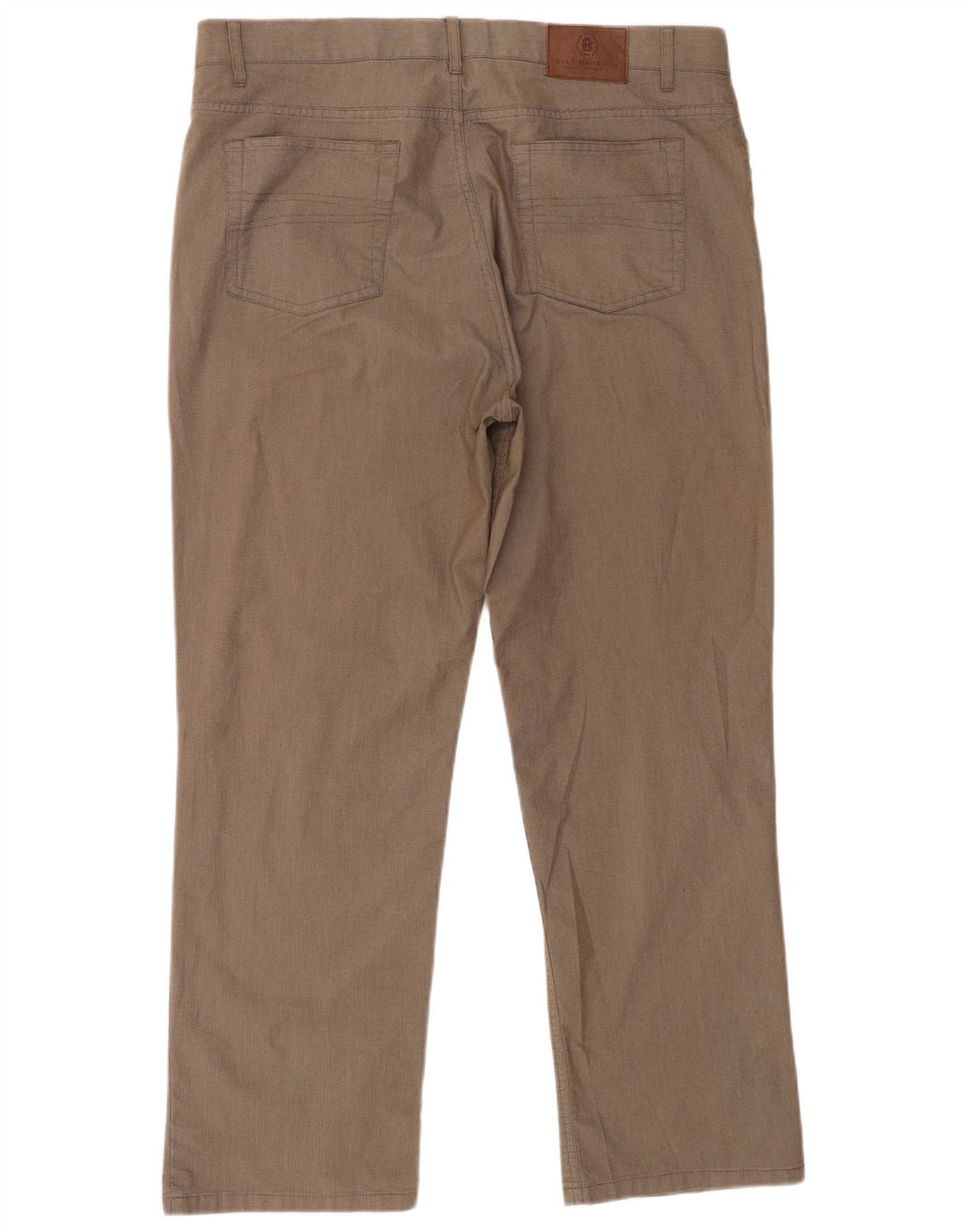 Calças masculinas Marks & Spencer Blue Harbor Chino W38 L29 xadrez marrom