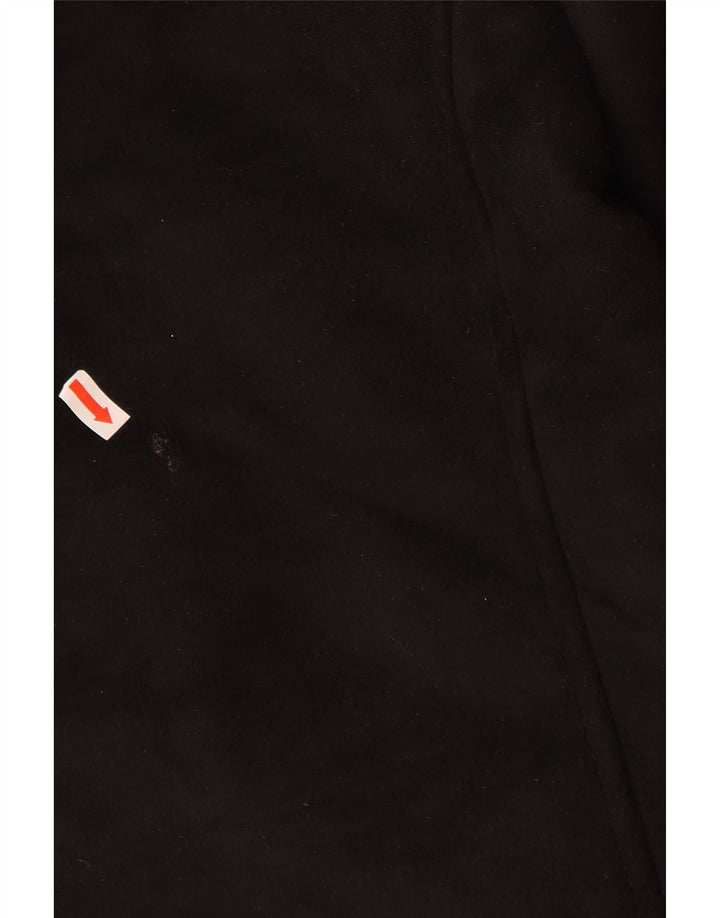 Jaqueta feminina Sherpa Biker ZARA UK 12 poliéster preto médio