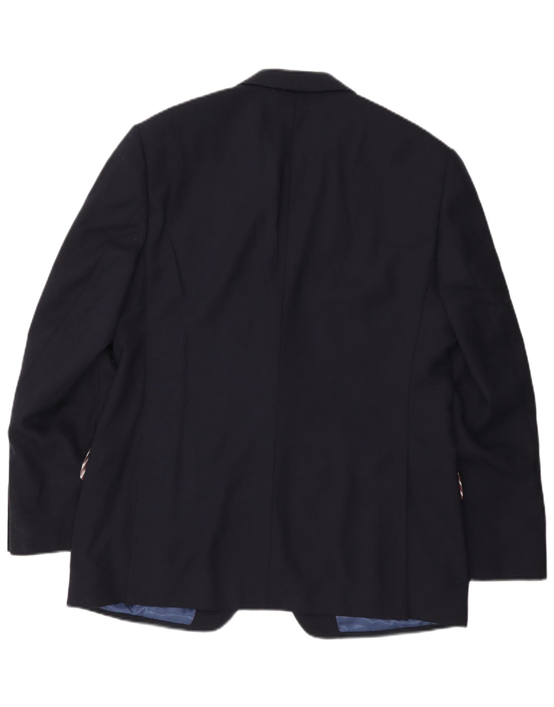 Jaqueta blazer masculina de 2 botões Marks & Spencer Reino Unido 42 grande lã azul marinho