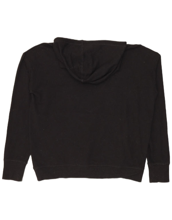 Reebok Mens Graphic Hoodie Jumper Grande Algodão Preto