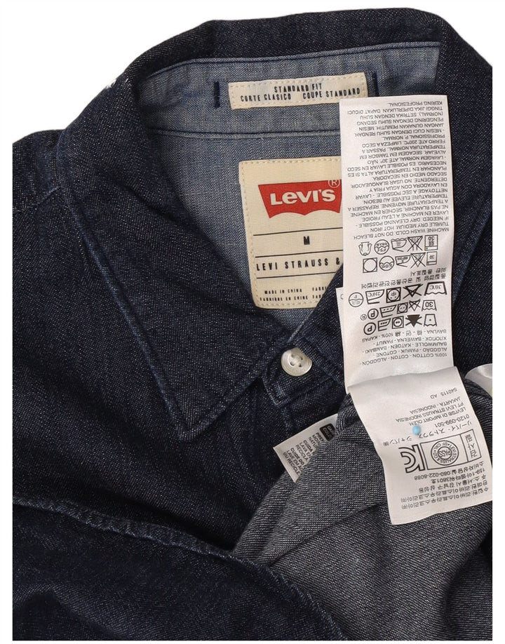 Camisa jeans masculina Levi's Standard Fit média algodão azul marinho