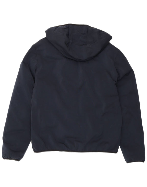 Jaqueta masculina acolchoada com capuz Ciesse Piumini UK 44 2XL poliéster azul marinho