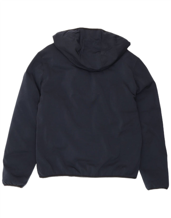 Jaqueta masculina acolchoada com capuz Ciesse Piumini UK 44 2XL poliéster azul marinho