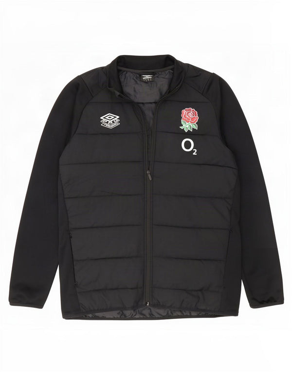 Jaqueta acolchoada masculina Umbro Rugby England UK 42 XL poliéster preto