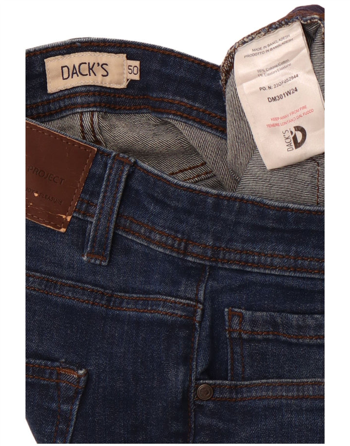 Calça jeans reta masculina DACK'S IT 50 grande W34 L31 algodão azul marinho
