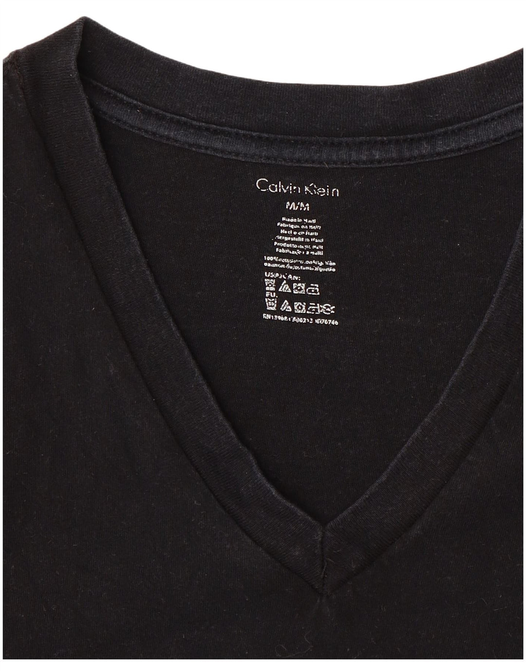 Camiseta masculina CALVIN KLEIN Top médio algodão preto