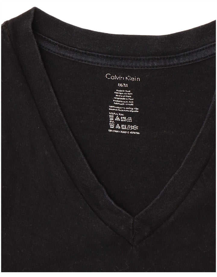 Camiseta masculina CALVIN KLEIN Top médio algodão preto