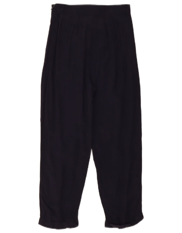 Liu Jo Calça casual feminina cintura alta 9-10 anos W24 L20 Azul marinho