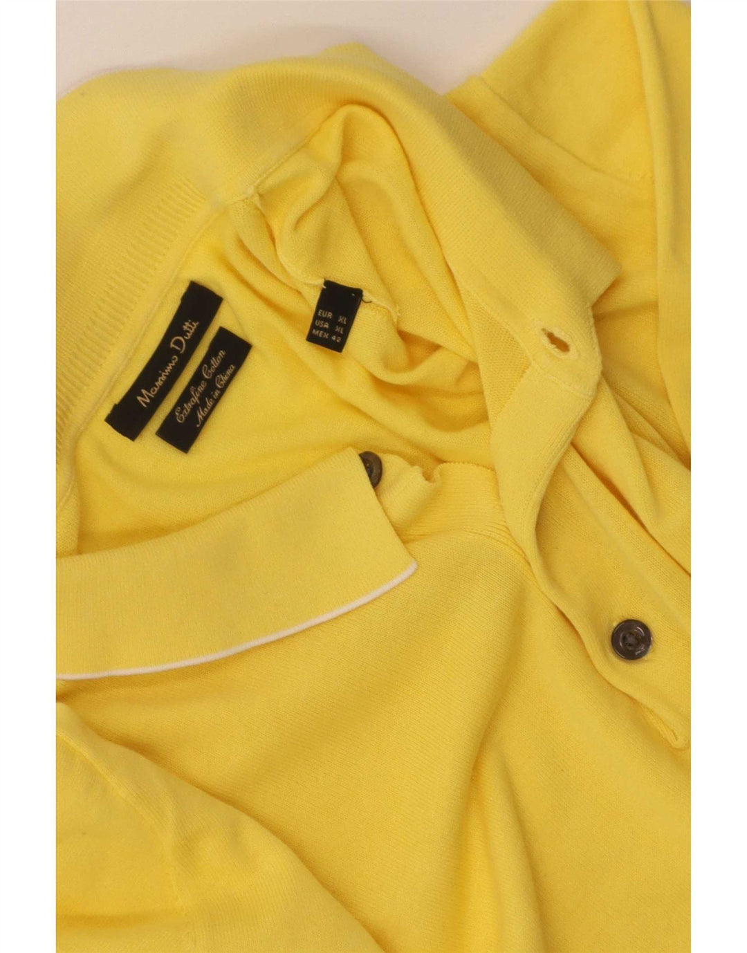Camisa polo masculina Massimo Dutti XL algodão amarelo