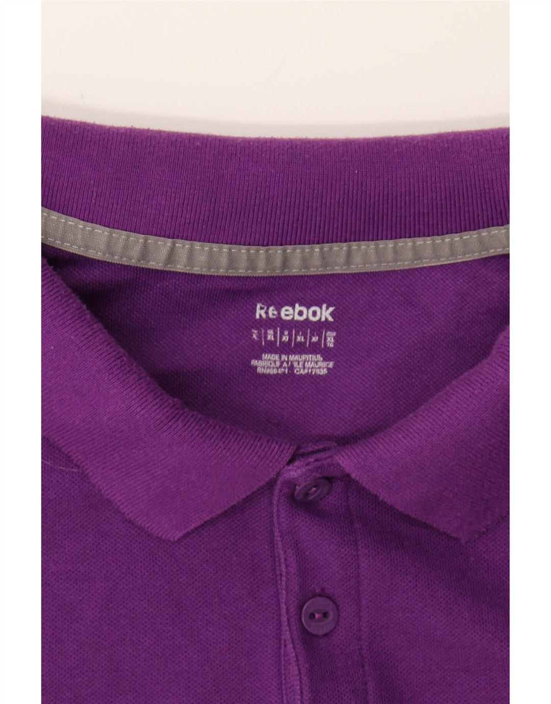 REEBOK Mens Polo Shirt XL Purple Cotton Vintage Reebok and Second-Hand Reebok from Messina Hembry 