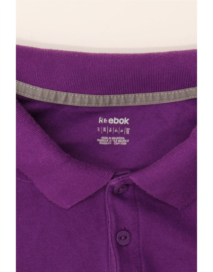 REEBOK Mens Polo Shirt XL Purple Cotton Vintage Reebok and Second-Hand Reebok from Messina Hembry 