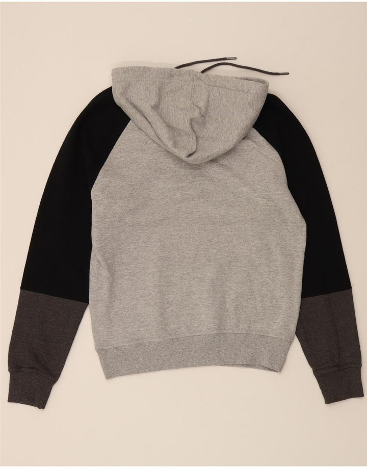 CHAMPION Mens Graphic Hoodie Jumper Small Grey Colourblock Cotton Vintage Champion and Second-Hand Champion from Messina Hembry 