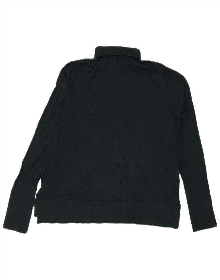 Suéter feminino Zara com gola redonda Reino Unido 14 Modal verde médio