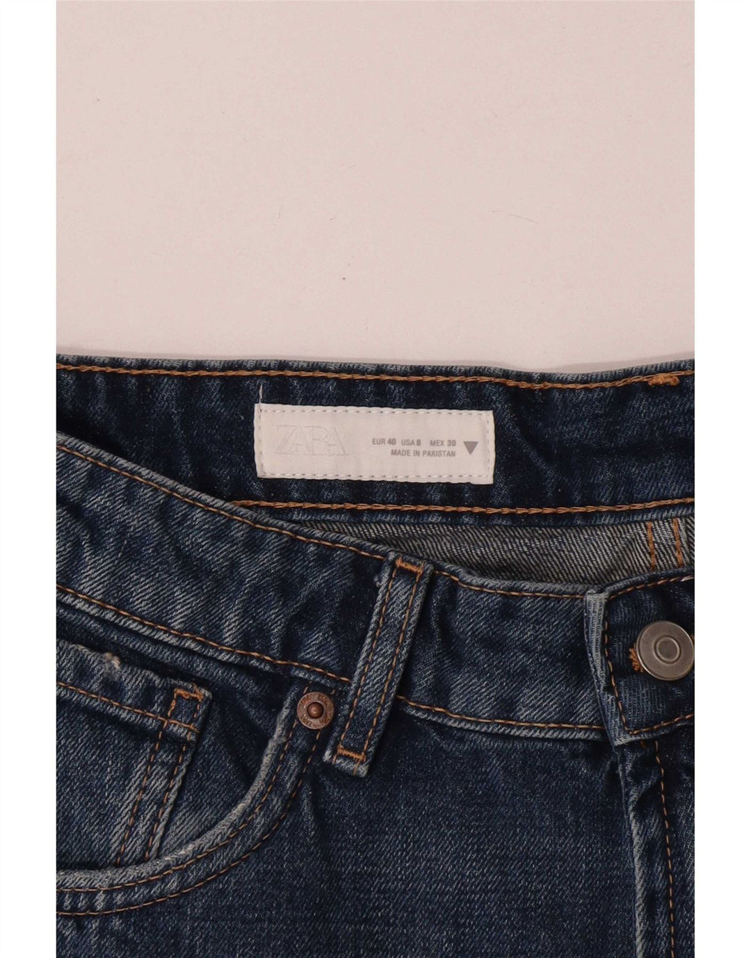 Shorts jeans feminino Zara EU 40 médio W30 azul