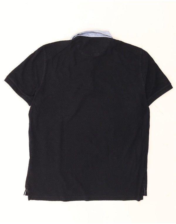 Camisa polo masculina de rugby de ajuste casual Massimo Dutti XL algodão preto