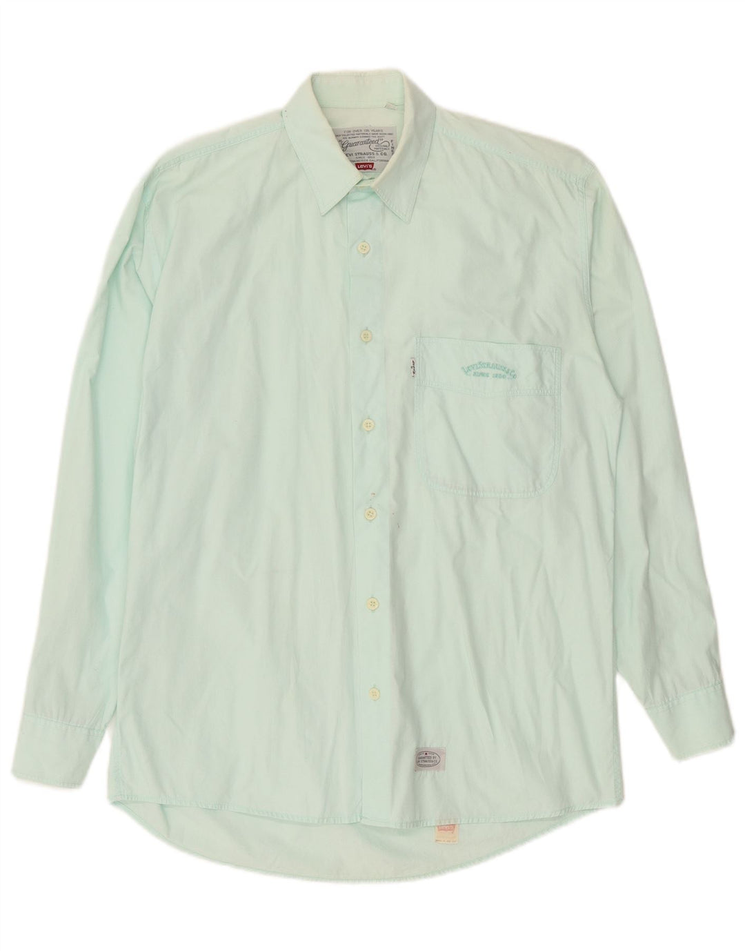 Camisa masculina Levi's pequena de algodão turquesa