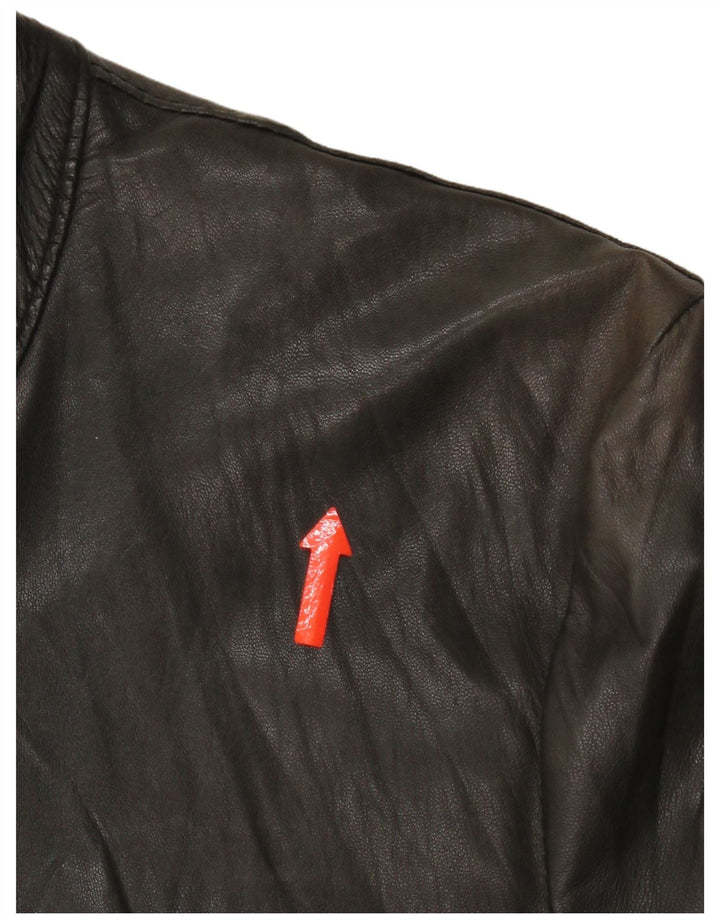 Jaqueta de couro masculina IT 48 couro preto médio