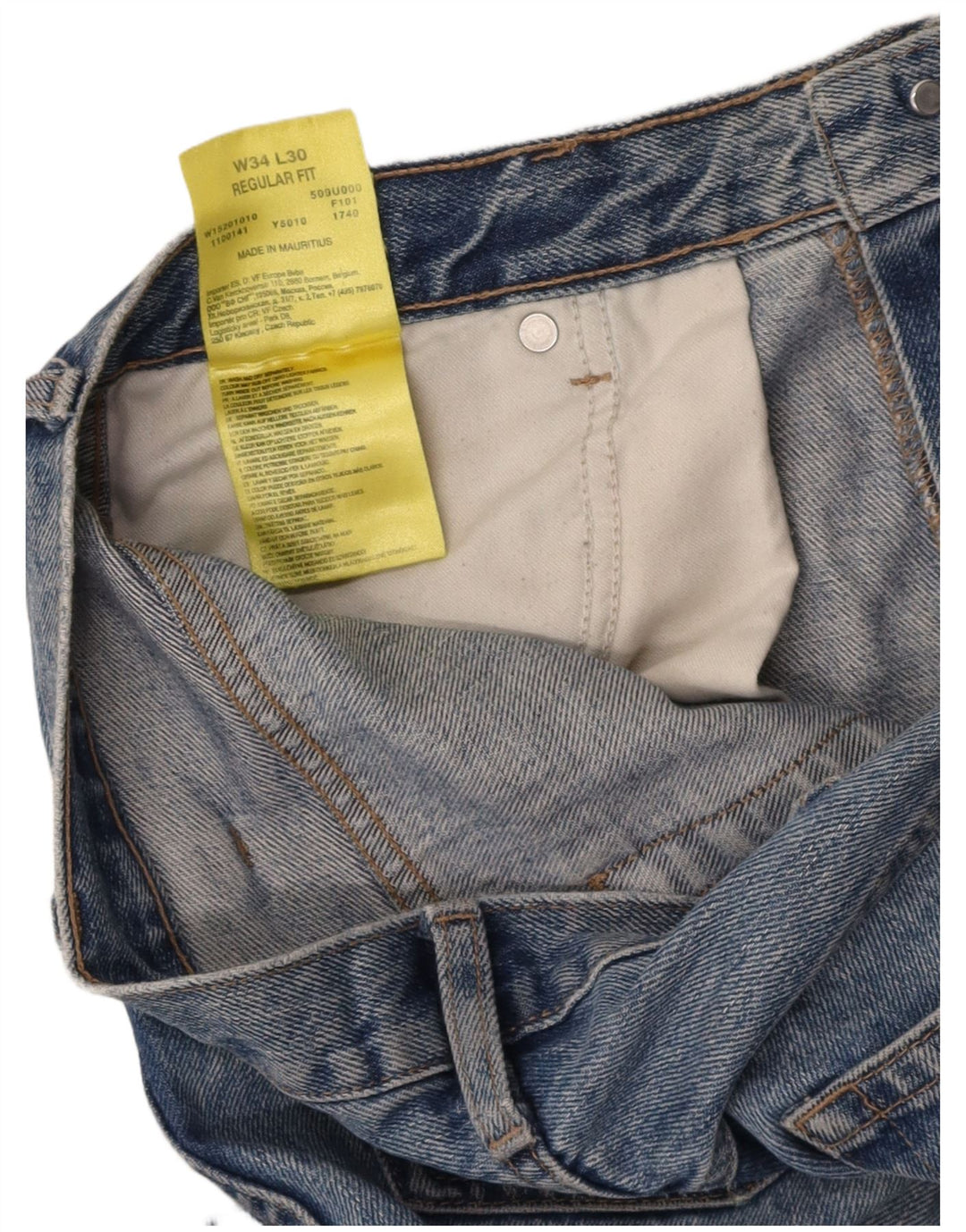 Jeans retos masculinos WRANGLER W34 L30 algodão azul