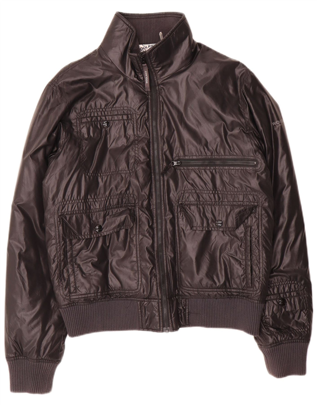 Jaqueta bomber masculina Woolrich Reino Unido 38 nylon preto médio