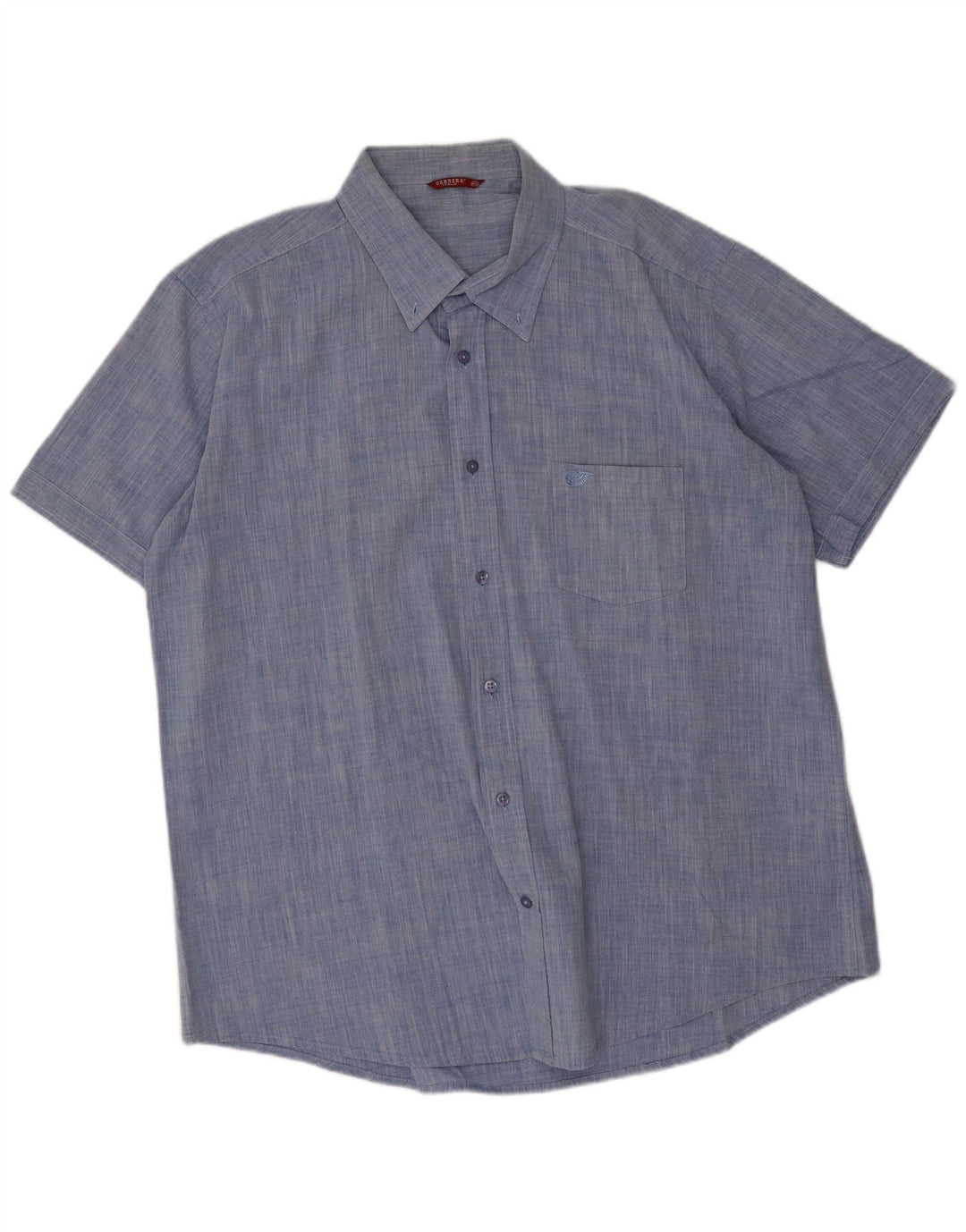 Camisa masculina de manga curta Carrera 2XL algodão azul